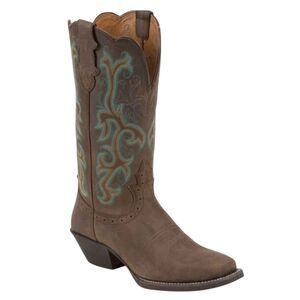 JUSTIN BOOTS 12' Square Toe Stampede Western Boots Size 9
